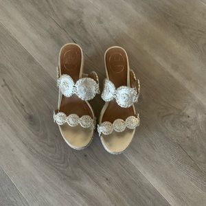 Gold Jack Rogers wedge. Size 8